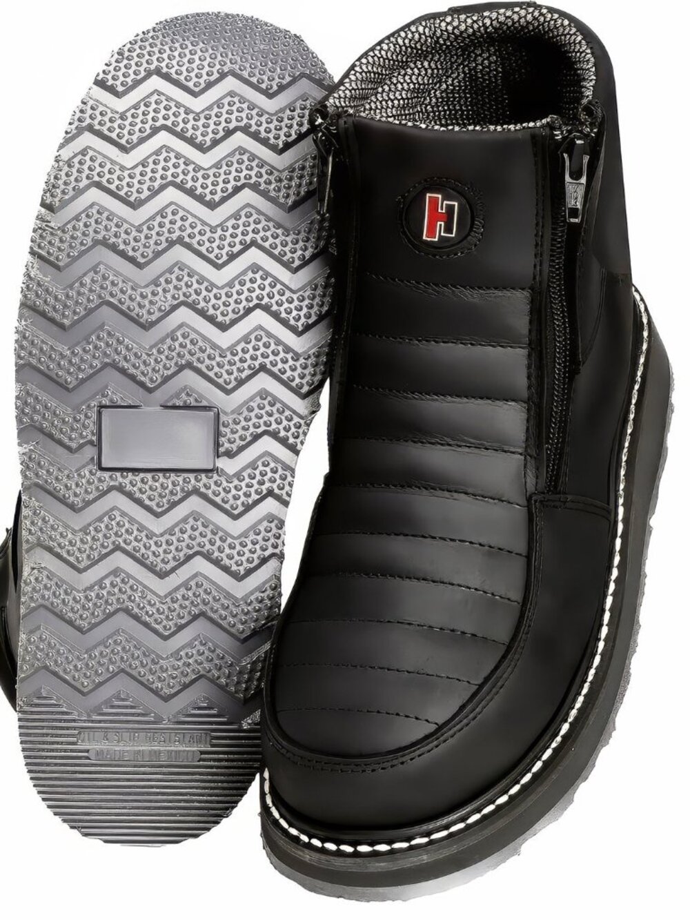 Hammer HM339 Double Zipper Work Boots Black Men's